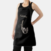 Dove Elegant Monogram Initial A Black Your Name Schürze (InSitu)