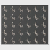 Dove Elegant Monogram Initial A Geschenkpapier (Flach)