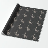 Dove Elegant Monogram Initial A Geschenkpapier (Ungerollt)