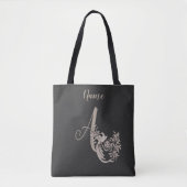 Dove Elegant Monogram Initial A Name Tasche (Vorderseite)
