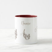 Dove Elegant Monogram Initial A Name Tasse (Zentrum)