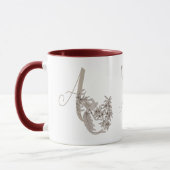 Dove Elegant Monogram Initial A Name Tasse (Links)