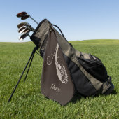 Dove Elegant Monogram Initial A Your Name Golfhandtuch (Gras)