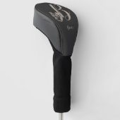 Dove Elegant Monogram Initial B Ihr Name Golf Headcover (angewinkelt)