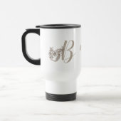 Dove Elegant Monogram Initial B Name Reisebecher (Links)