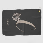 Dove Elegant Monogram Initial C Ihr Name Golfhandtuch (Horizontal)