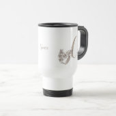 Dove Elegant Monogram Initial C Ihr Name Reisebecher (VorderseiteRechts)