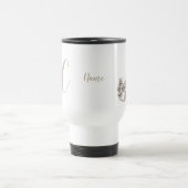 Dove Elegant Monogram Initial C Ihr Name Reisebecher (Mittel)
