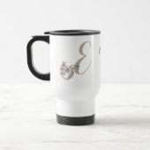 Dove Elegant Monogram Initial E Name Reisebecher (Links)