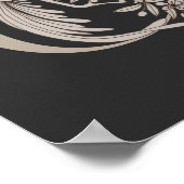 Dove Elegant Monogram Initial O Personalisiert Poster (Ecke)