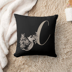 Dove Elegant Monogram Initiale C  Kissen