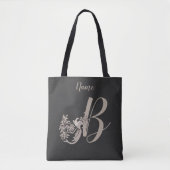 Dove Elegant Monogramm Anfangsbuchstabe B Personal Tasche (Vorderseite)
