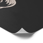 Dove Elegant Monogramm Anfangsbuchstabe B Poster (Ecke)