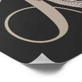 Dove Elegant Monogramm Anfangsbuchstabe G Personal Poster (Ecke)