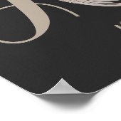 Dove Elegant Monogramm Anfangsbuchstabe J Personal Poster (Ecke)