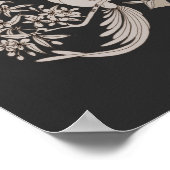 Dove Elegant Monogramm Anfangsbuchstabe M Personal Poster (Ecke)