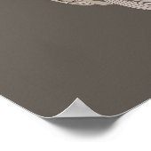Dove Elegant Monogramm Initiale A Braun Poster (Ecke)