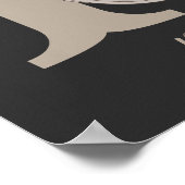 Dove Elegant Monogramm Initiale I Personalisiert Poster (Ecke)