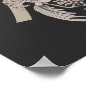 Dove Elegant Monogramm Initiale P Personalisiert Poster (Ecke)