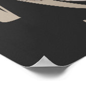 Dove Elegant Monogramm Initiale R Personalisiert Poster (Ecke)