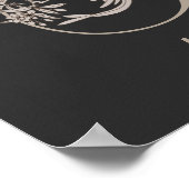 Dove Elegant Monogramm Initiale S Personalisiert Poster (Ecke)