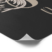 Dove Elegant Monogramm Initiale T Personalisiert Poster (Ecke)