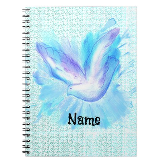 Dove Flying Notebook Notizblock (Vorderseite)
