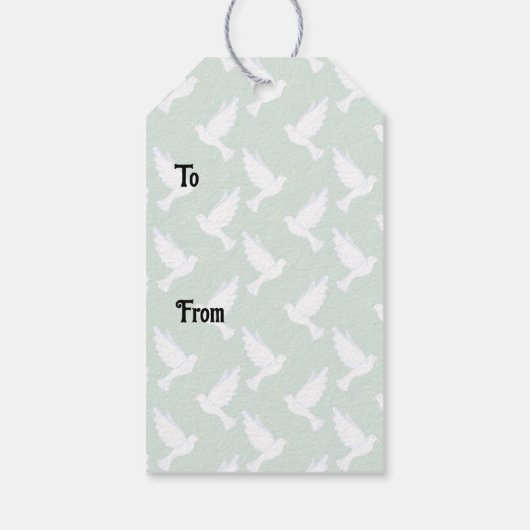 Dove Gift Tag Geschenkanhänger (Rückseite)