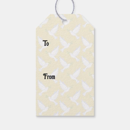 Dove Gift Tag Geschenkanhänger (Rückseite)