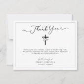 Dove Golden Blue Floral Memorial Danke Karte (Vorderseite)