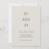 Dove Gray | Chic Minimal Wedding Save the Date (Vorderseite)