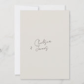 Dove Gray | Chic Minimal Wedding Save the Date (Rückseite)