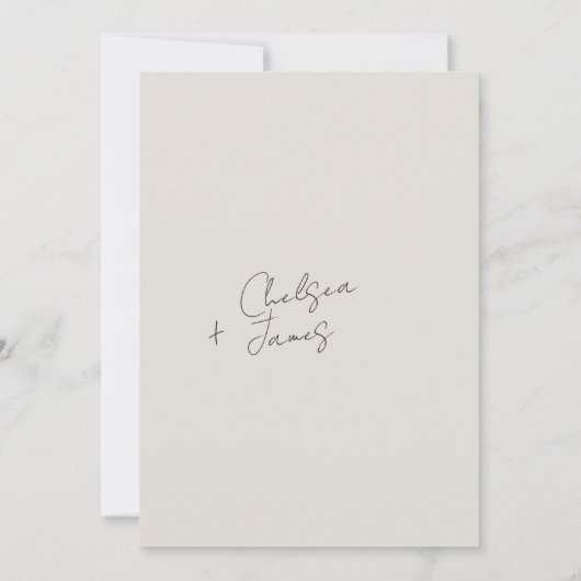 Dove Gray | Chic Minimal Wedding Save the Date (Rückseite)