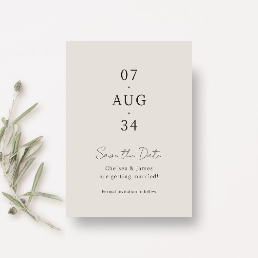 Dove Gray | Chic Minimal Wedding Save the Date