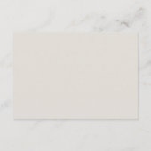 Dove Gray | Chic Minimalistisch Hochzeitdetails Begleitkarte (Rückseite)