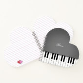 Dove Gray Grand Piano Music Keyboard Custom Notizblock (Innenseite)