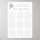 Dove gray pink Event Sitzplan 1-9 Poster (Vorne)