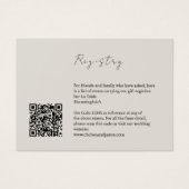 Dove Gray | QR Wedding Registry Enclosure Card (Vorderseite)