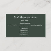 Dove Gray, Slate, Black Abstrakt Business Card Visitenkarte (Rückseite)
