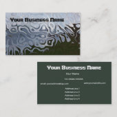 Dove Gray, Slate, Black Abstrakt Business Card Visitenkarte (Vorne/Hinten)