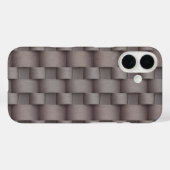 Dove Grey & Dusty Rose Silk Weave Texture Pattern  Case-Mate iPhone Hülle (Rückseite (Horizontal))