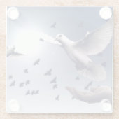 Dove Hand Glasuntersetzer (Rückseite)