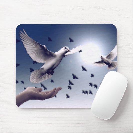 Dove Hand Mousepad (Mit Mouse)