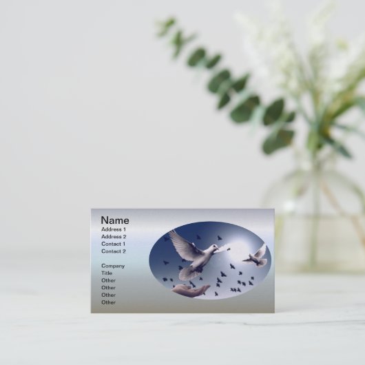 Dove Hand Visitenkarte (Stehend Vorderseite)