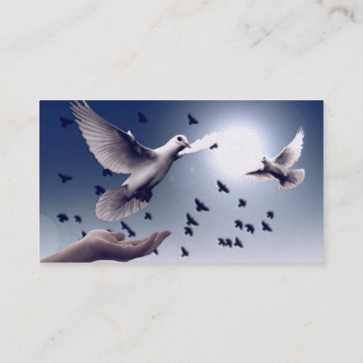 Dove Hand Visitenkarte (Rückseite)