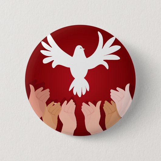 Dove Heiliger Geist Pentecost Button (Vorderseite)