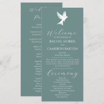 Dove Hochzeitsprogramm Klassische Schrift Zeremoni