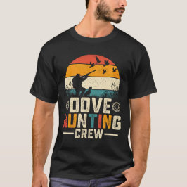 Dove Hunting Crew Retro Vintage Sunset Design T-Shirt