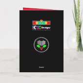 Dove in Snowy Sky Weihnachtskarte Karte (Rückseite)