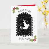 Dove in Snowy Sky Weihnachtskarte Karte (Gelbe Blume)